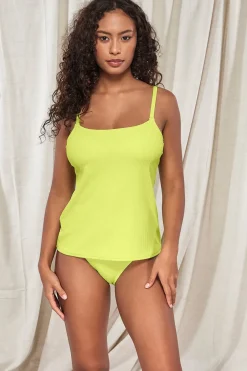 Plus Size|Underwire<Sunsets Pacifica Bright Pear Coralie Tankini Top