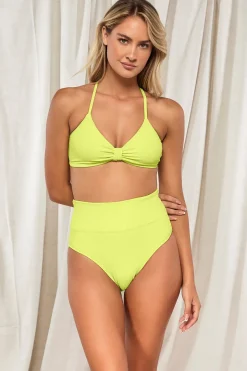Plus Size|High-Waist<Sunsets Pacifica Bright Pear Hannah High Waist Bottom
