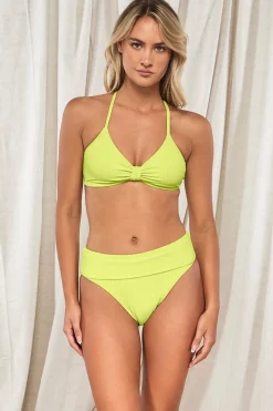 Plus Size|High-Waist<Sunsets Pacifica Bright Pear Hannah High Waist Bottom