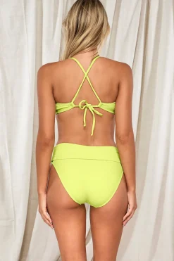 Plus Size|High-Waist<Sunsets Pacifica Bright Pear Hannah High Waist Bottom