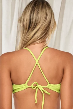 Wire-Free|Bikini Tops<Sunsets Pacifica Bright Pear Indie Bralette Top