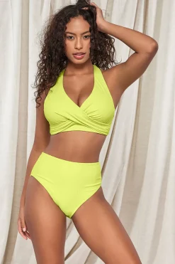 Plus Size|Wire-Free<Sunsets Pacifica Bright Pear Mirabella Top