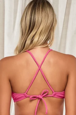 Wire-Free|Bikini Tops<Sunsets Pacifica Dragon Fruit Indie Bralette Top