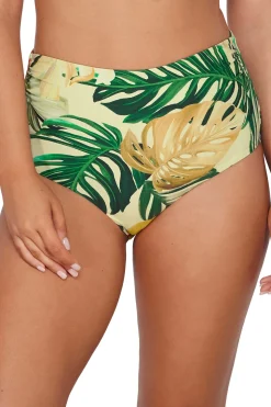 Plus Size|High-Waist<Sunsets Amber Oasis Capri High Waist Bottom