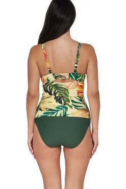 Plus Size|Underwire<Sunsets Amber Oasis Serena Tankini Top