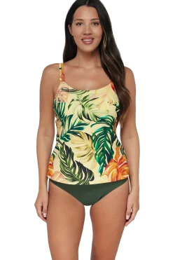 Plus Size|Underwire<Sunsets Amber Oasis Taylor Tankini Top
