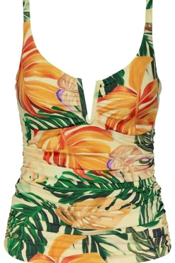 Plus Size|Underwire<Sunsets Amber Oasis Zuri V-Wire Tankini Top