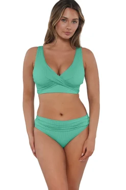Bikini Bottoms|Plus Size<Sunsets Aqua Mist Sandbar Rib Unforgettable Bottom