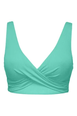 Plus Size|Underwire<Sunsets Aqua Mist Sandbar Rib Elsie Top