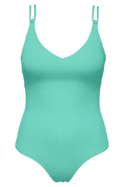 Classic<Sunsets Aqua Mist Sandbar Rib Veronica One Piece