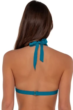 Wire-Free|Bikini Tops<Sunsets Avalon Teal Faith Halter Top
