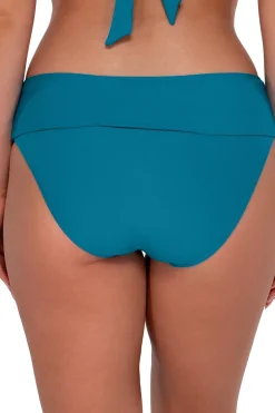Plus Size|High-Waist<Sunsets Avalon Teal Hannah High Waist Bottom