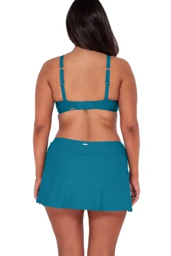 Plus Size|Underwire<Sunsets Avalon Teal Kauai Keyhole Top