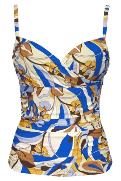 Plus Size|Underwire<Sunsets Bali Bungalow Serena Tankini Top
