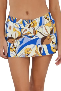 Plus Size<Sunsets Bali Bungalow Sporty Swim Skirt