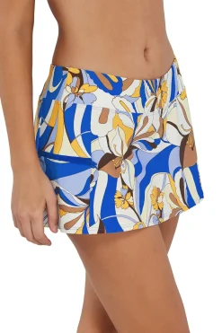 Plus Size<Sunsets Bali Bungalow Sporty Swim Skirt