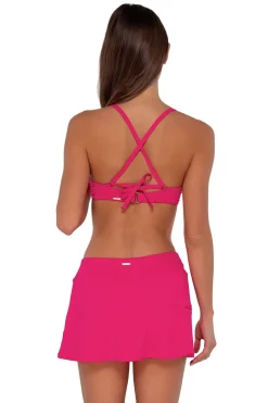 Plus Size<Sunsets Begonia Sandbar Rib Sporty Swim Skirt