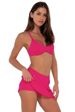 Plus Size<Sunsets Begonia Sandbar Rib Sporty Swim Skirt