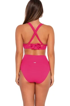 Plus Size|Underwire<Sunsets Begonia Sandbar Rib Vienna V-Wire Top