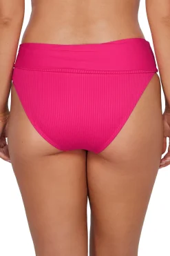 Plus Size|High-Waist<Sunsets Begonia Sandbar Rib Capri High Waist Bottom