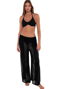 Cover-Ups<Sunsets Black Breezy Beach Pant