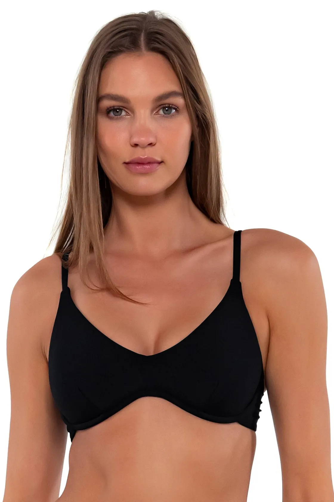 Underwire|Bikini Tops<Sunsets Black Brooke U-Wire Top