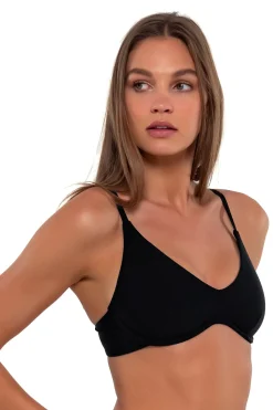 Underwire|Bikini Tops<Sunsets Black Brooke U-Wire Top