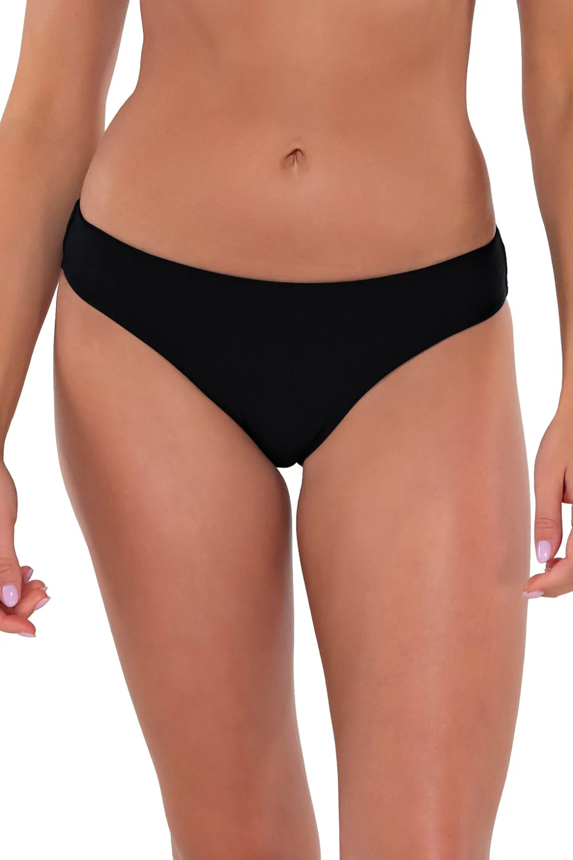 Low-Rise|Bikini Bottoms<Sunsets Black Collins Hipster Bottom