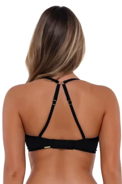 Plus Size|Underwire<Sunsets Black Crossroads Underwire Top