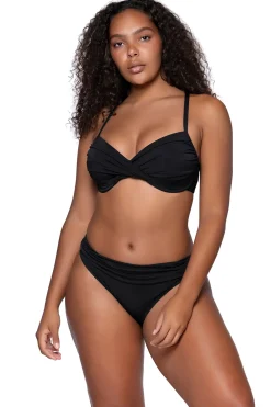 Plus Size|Underwire<Sunsets Black Crossroads Underwire Top
