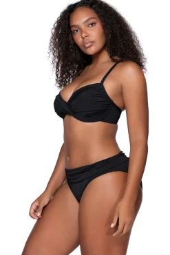 Plus Size|Underwire<Sunsets Black Crossroads Underwire Top