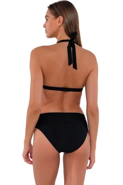 Wire-Free|Bikini Tops<Sunsets Black Faith Halter Top