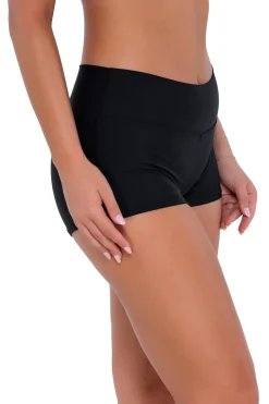 Plus Size|Swim Shorts<Sunsets Black Kinsley Swim Short