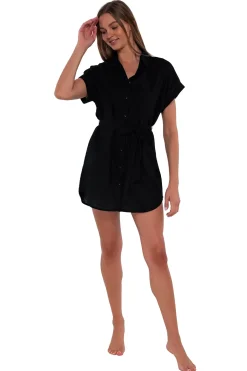 Cover-Ups<Sunsets Black Lucia Dress