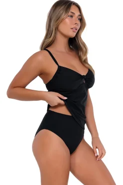 Plus Size|Bra-Sized<Sunsets Black Maeve Tankini Top