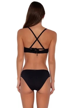Low-Rise|Bikini Bottoms<Sunsets Black Seagrass Texture Collins Hipster Bottom