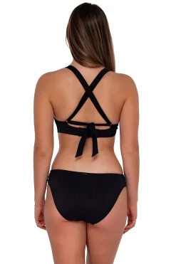 Plus Size|Underwire<Sunsets Black Seagrass Texture Vienna V-Wire Top