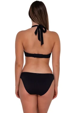 Plus Size|Underwire<Sunsets Black Seagrass Texture Vienna V-Wire Top