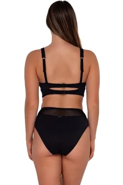 Plus Size|Underwire<Sunsets Black Seagrass Texture Danica Top