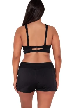 Plus Size|Underwire<Sunsets Black Seagrass Texture Danica Top