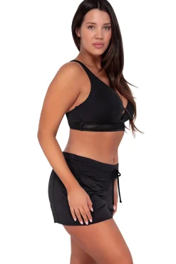 Plus Size|Underwire<Sunsets Black Seagrass Texture Danica Top