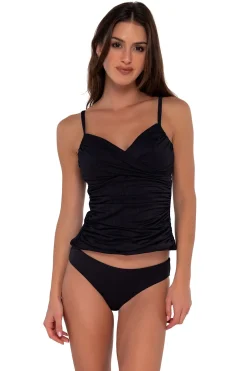 Wire-Free|Tankinis<Sunsets Black Seagrass Texture Simone Tankini Top