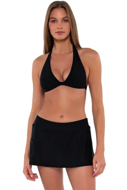 Swim Skirts<Sunsets Black Sporty Swim Skirt