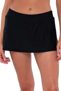 Swim Skirts<Sunsets Black Sporty Swim Skirt