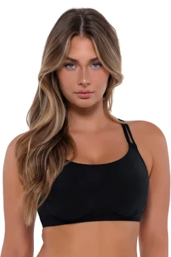 Plus Size|Bra-Sized<Sunsets Black Taylor Bralette Top