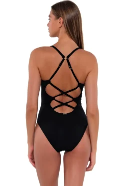 Classic<Sunsets Black Veronica One Piece