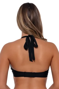 Plus Size|Underwire<Sunsets Black Vienna V-Wire Top