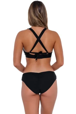 Plus Size|Underwire<Sunsets Black Vienna V-Wire Top