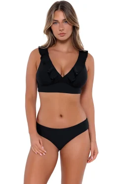 Plus Size|Bra-Sized<Sunsets Black Willa Wireless Top