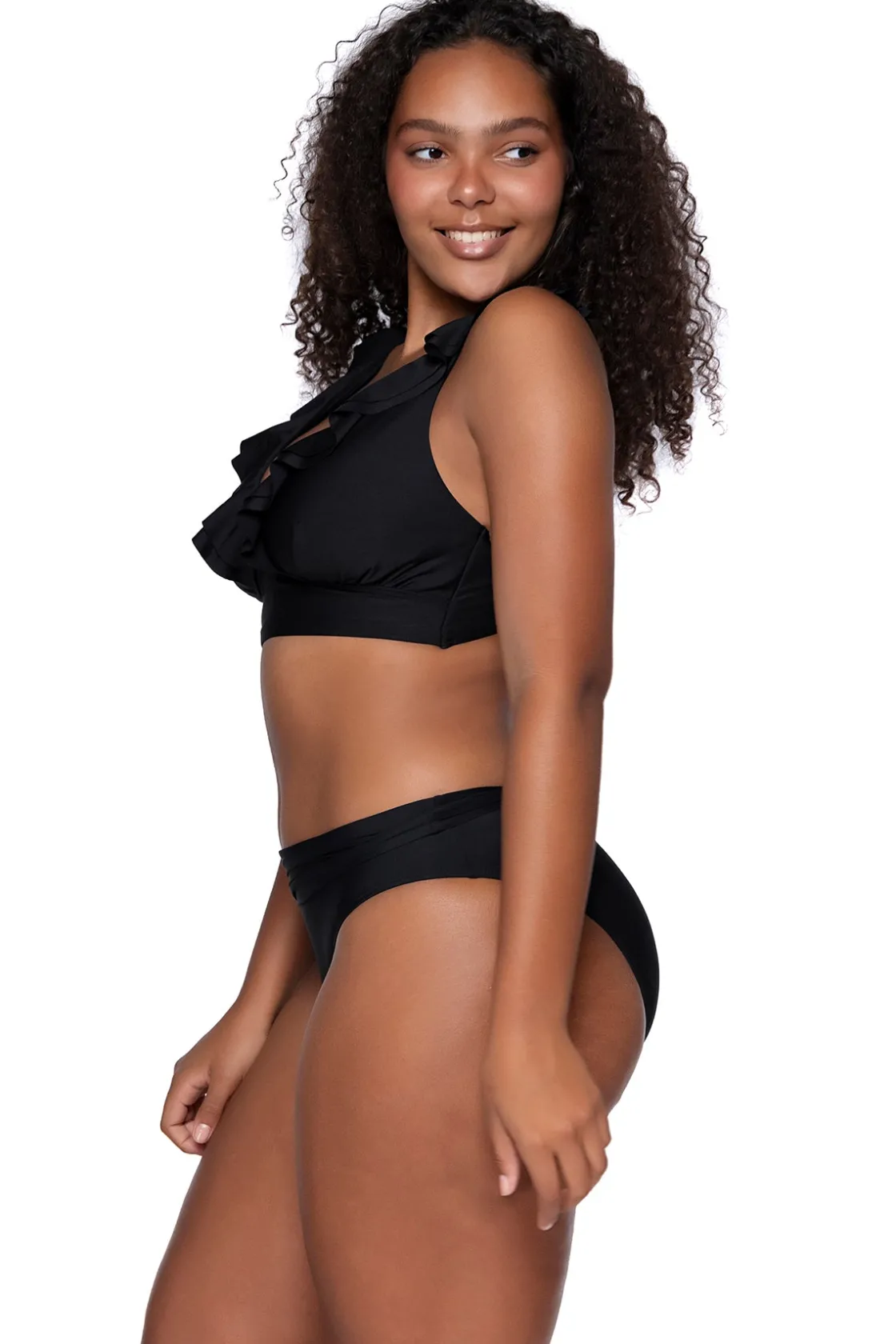 Plus Size|Bra-Sized<Sunsets Black Willa Wireless Top